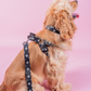 Furry Vuitton Drip Collar, Harness & Leash Set