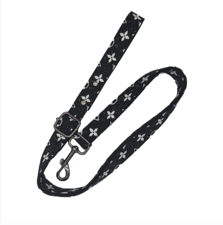 Furry Vuitton Drip Collar, Harness & Leash Set